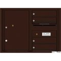 Florence Mfg Co Florence Versatile 4C Mailbox 4C06D-04, 23-1/4"H, 4 Mailboxes, 1 Parcel, Front Loading, Brown, USPS 4C06D-04DB